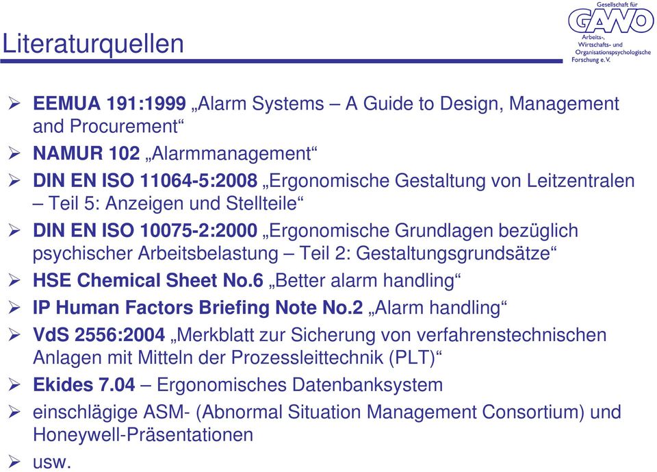 Chemical Sheet No.6 Better alarm handling IP Human Factors Briefing Note No.