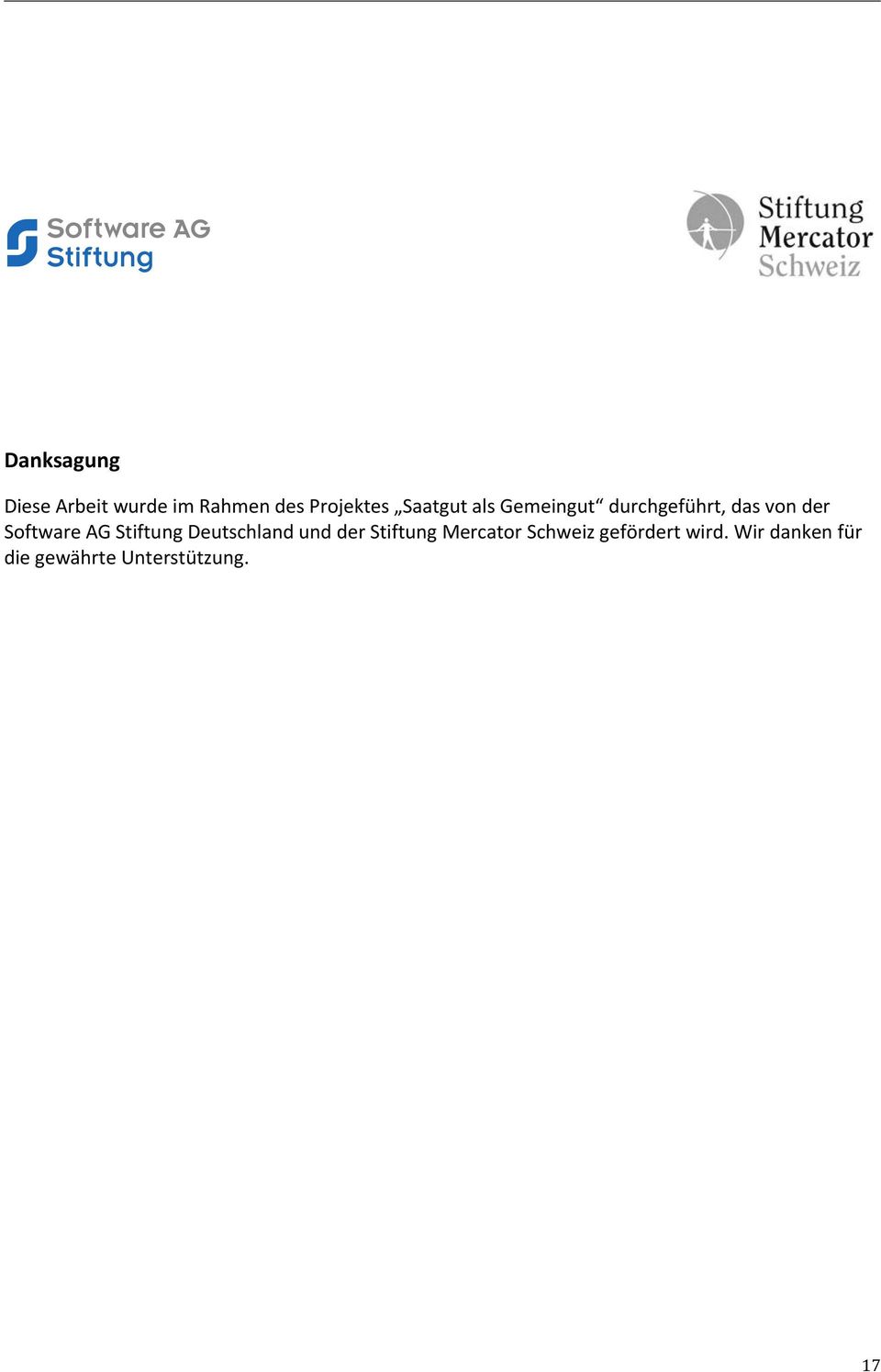 AG Stiftung Deutschland und der Stiftung Mercator Schweiz