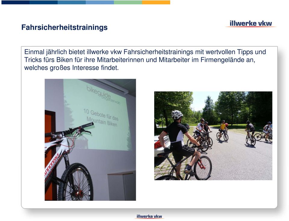 Tipps und Tricks fürs Biken für ihre Mitarbeiterinnen