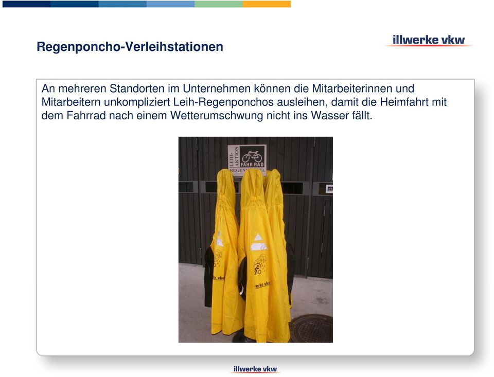 unkompliziert Leih-Regenponchos ausleihen, damit die