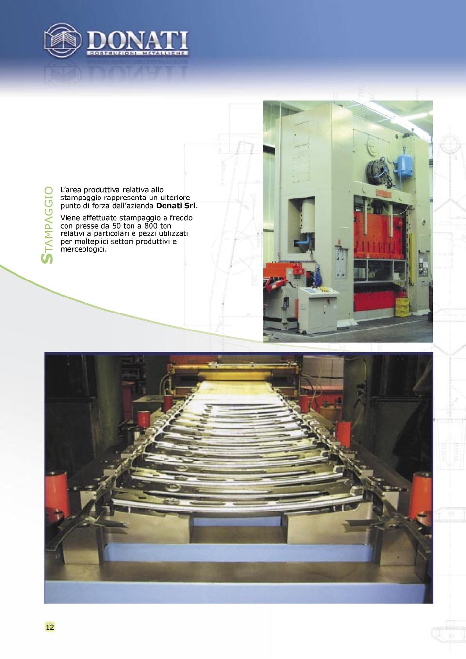Viene effettuato stampaggio a freddo con presse da 50 ton a 800 ton