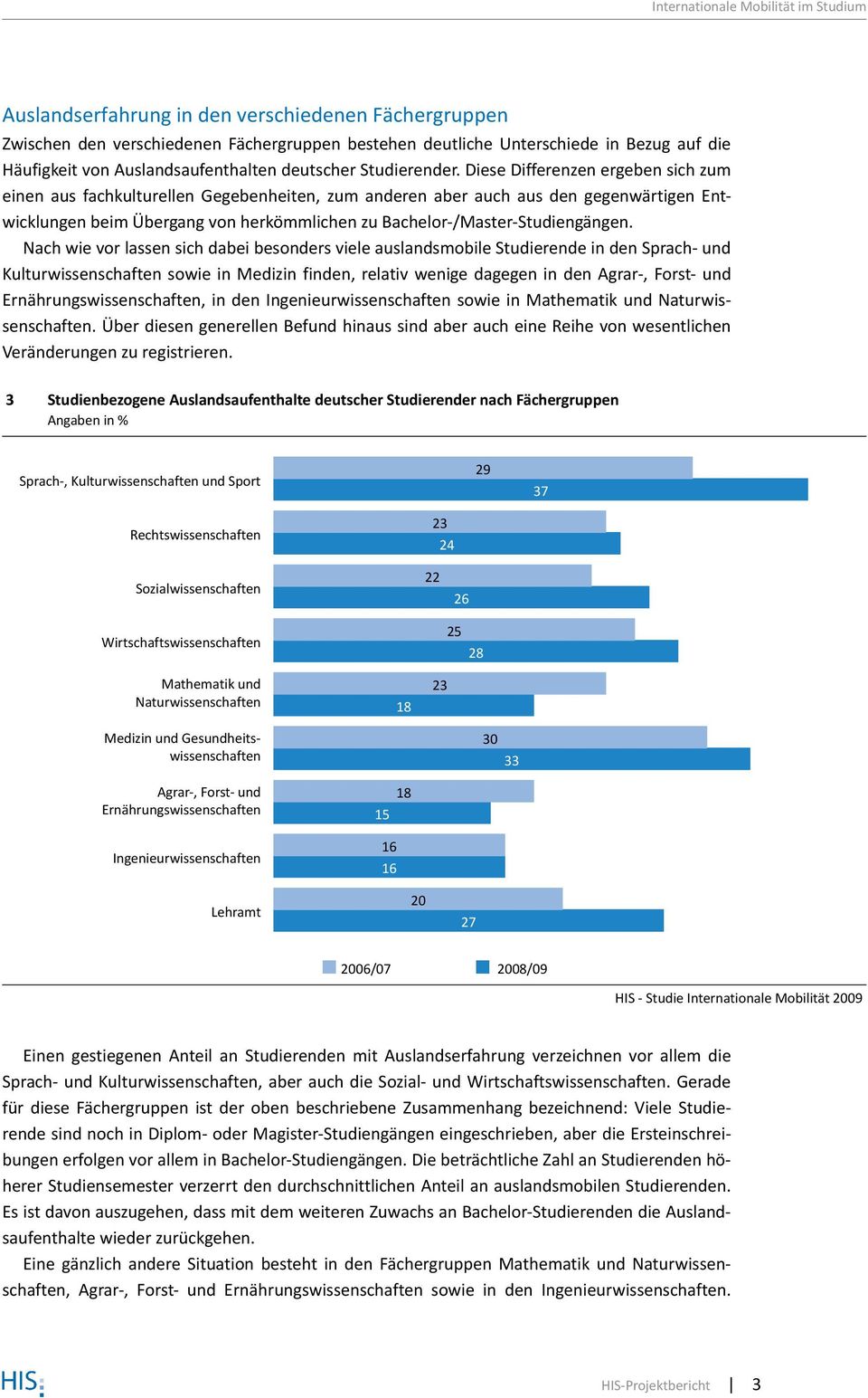 Diese Differenzen ergeben sich zum einen aus fachkulturellen Gegebenheiten, zum anderen aber auch aus den gegenwärtigen Entwicklungen beim Übergang von herkömmlichen zu Bachelor-/Master-Studiengängen.