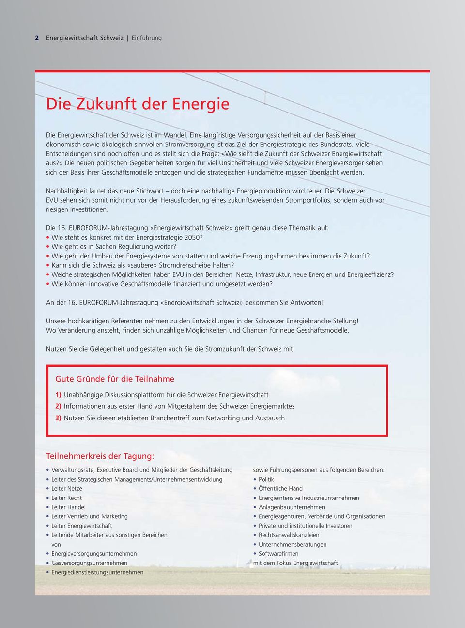 Viele Entscheidungen sind noch offen und es stellt sich die Frage: «Wie sieht die Zukunft der Schweizer Energiewirtschaft aus?
