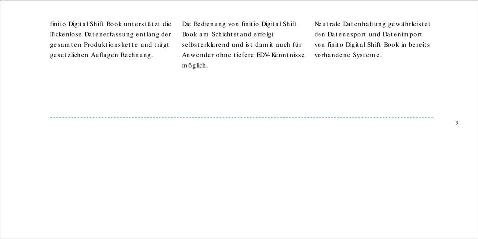 Die Bedienung von finitio Digital Shift Book am Schichtstand erfolgt selbsterklärend und ist damit auch für Anwender ohne tiefere