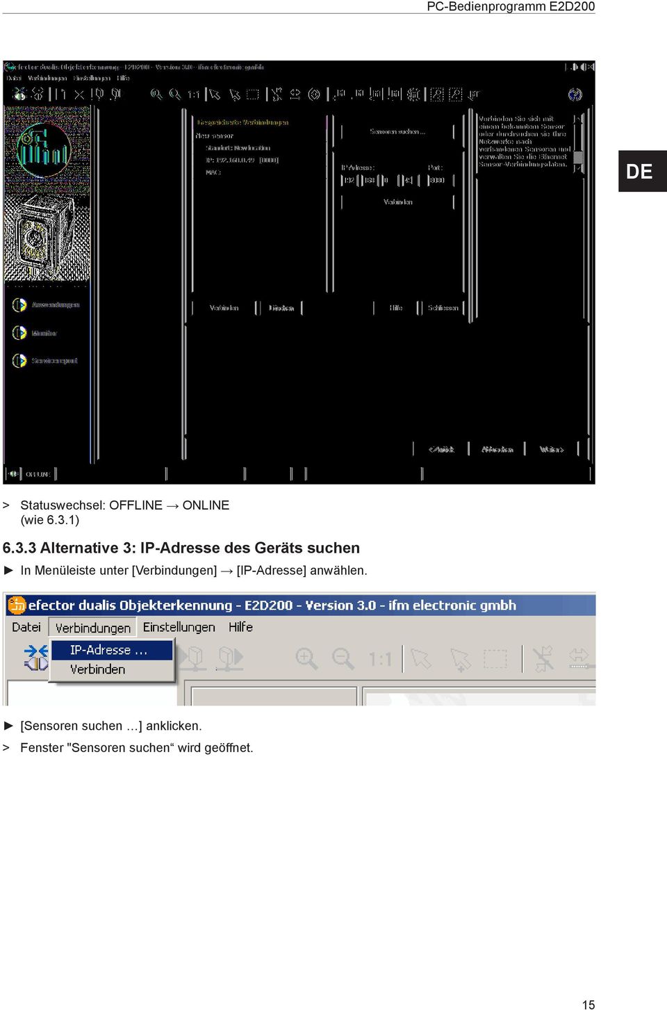 3 Alternative 3: IP-Adresse des Geräts suchen In