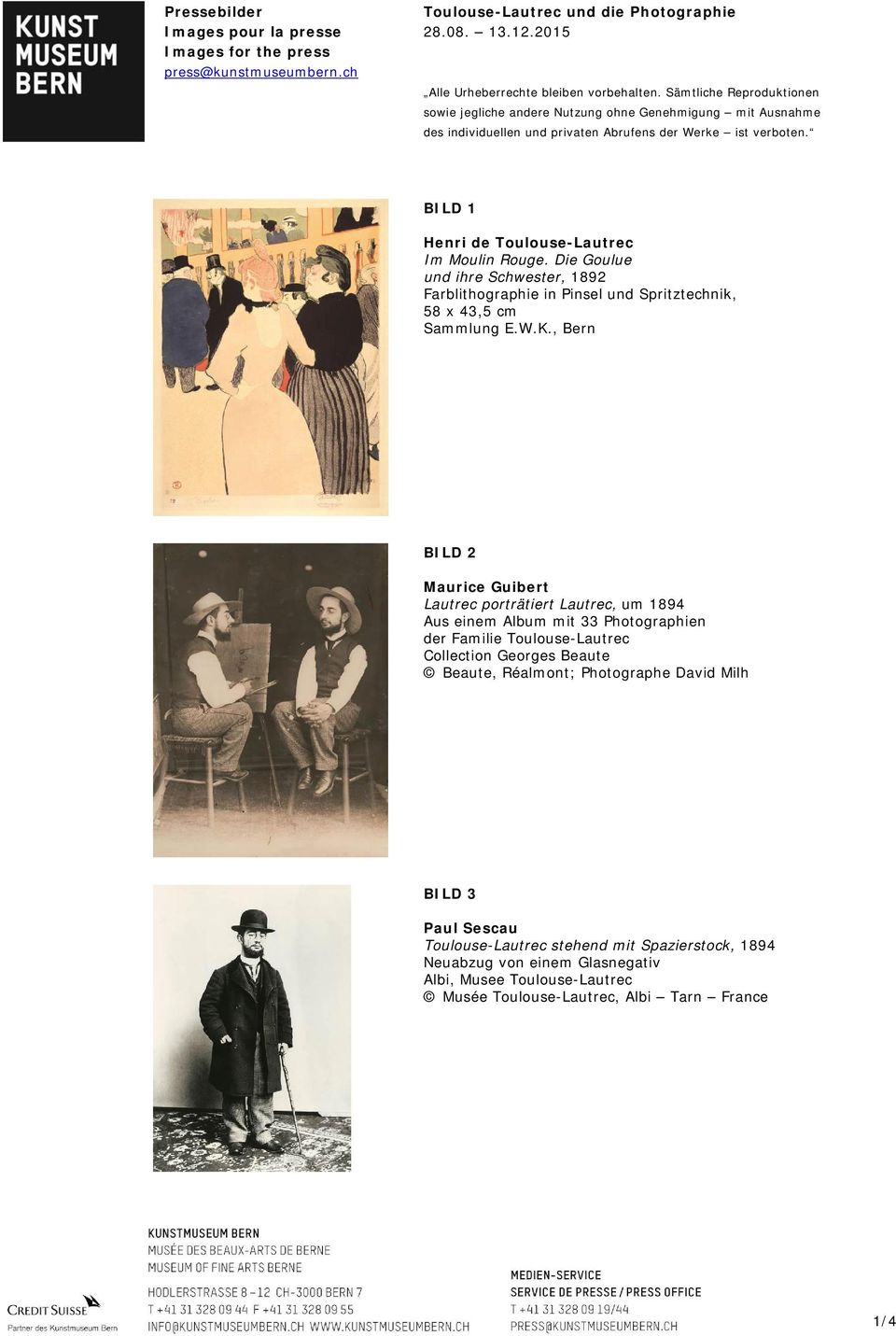 porträtiert Lautrec, um 1894 Aus einem Album mit 33 Photographien der Familie Toulouse-Lautrec Collection Georges