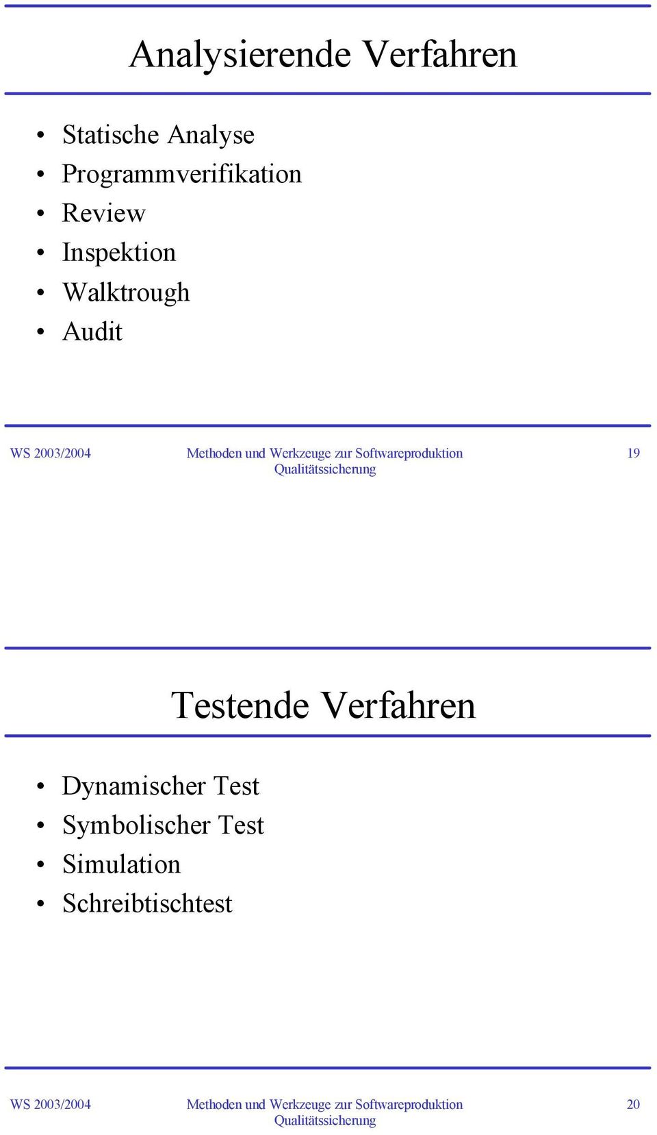 Walktrough Audit 19 Testende Verfahren