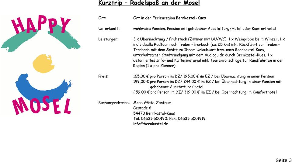nach Bernkastel-Kues, unterhaltsamer Stadtrundgang mit dem Audioguide durch Bernkastel-Kues, 1 x detailliertes Info- und Kartenmaterial inkl.