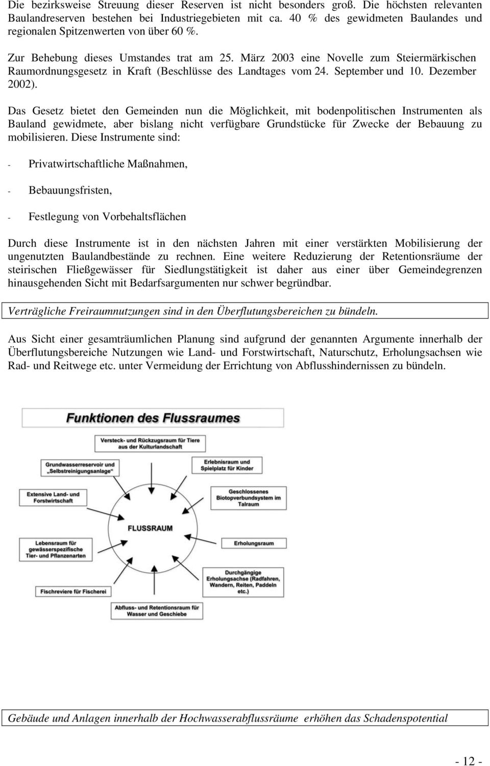 März 2003 eine Novelle zum Steiermärkischen Raumordnungsgesetz in Kraft (Beschlüsse des Landtages vom 24. September und 10. Dezember 2002).