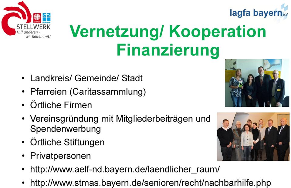 und Spendenwerbung Örtliche Stiftungen Privatpersonen http://www.aelf-nd.