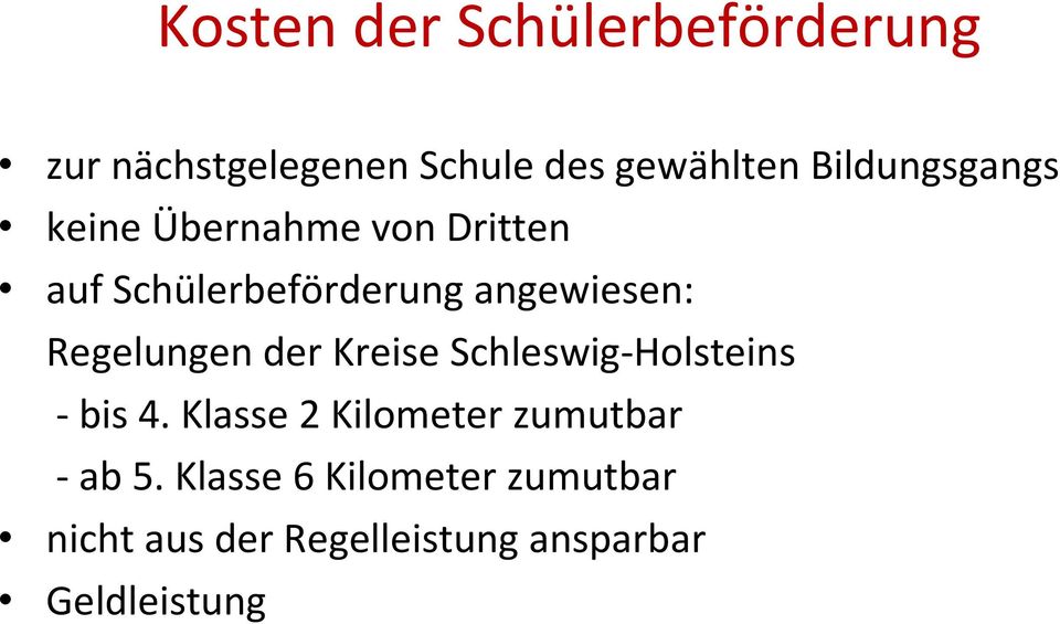 Regelungen der Kreise Schleswig-Holsteins -bis 4.