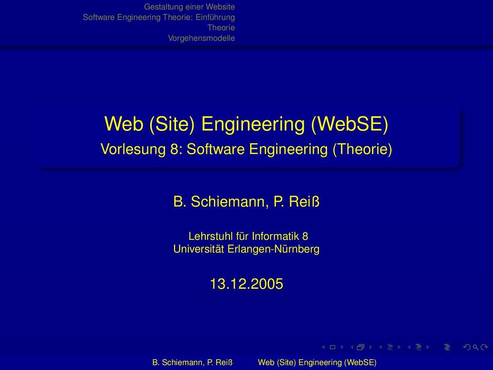 Engineering () B. Schiemann, P.