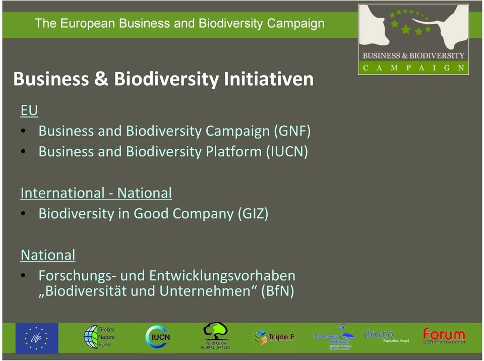 International - National Biodiversity in Good Company (GIZ)