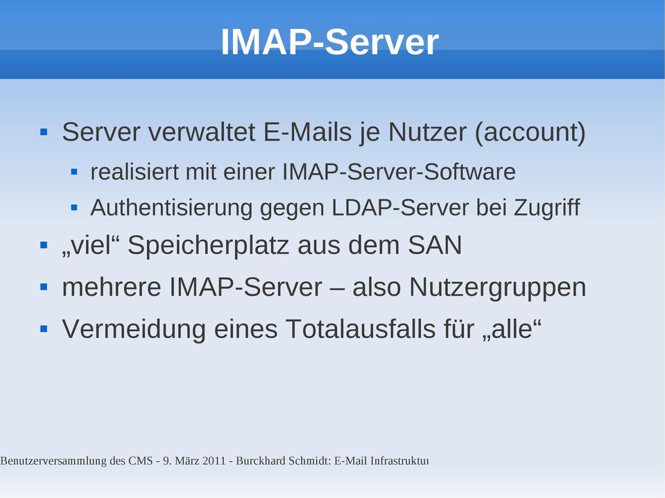 LDAP-Server bei Zugriff viel Speicherplatz aus dem SAN mehrere