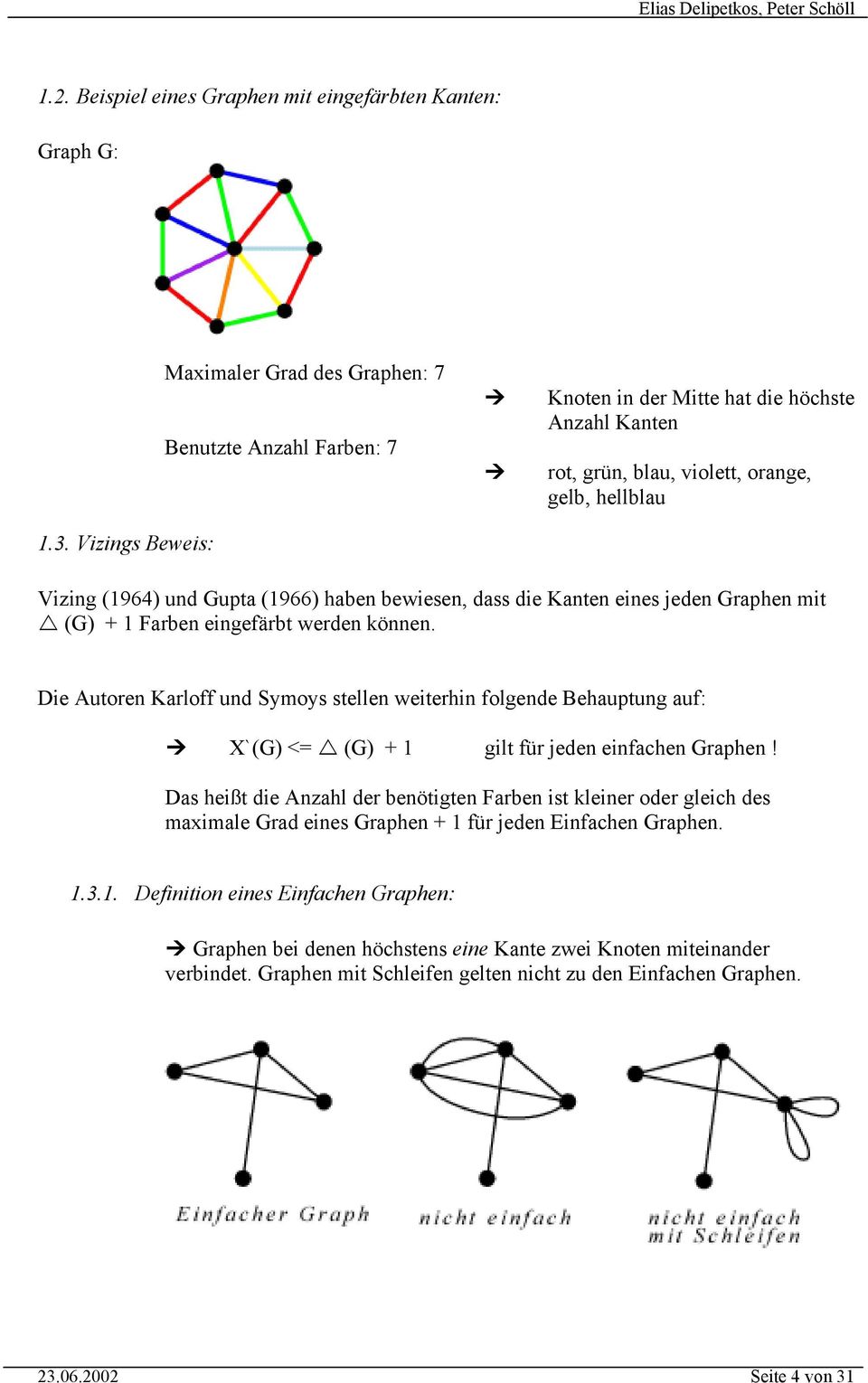 (1966) haben bewiesen, dass die Kanten eines jeden Graphen mit (G) + 1 Farben eingefärbt werden können.