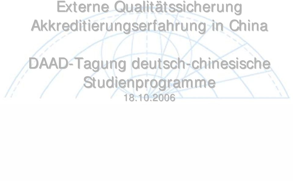deutsch-chinesische chinesische Studienprogramme 18.10.