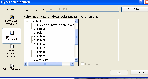 können, wie er die Geschichte fortfahren möchte. 3.3 Die auf der Folie erstellten Textfelder müssen nun verlinkt werden.