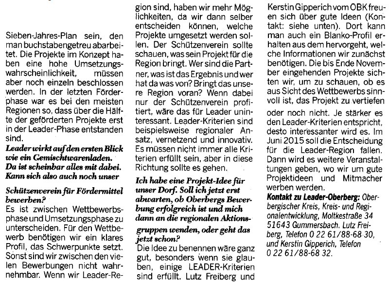 Bergische Landeszeitung Wipperfürth und Lindlar