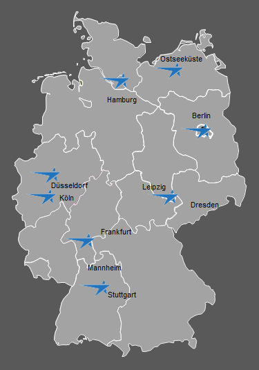 NCC in Deutschland - 8 Regionen