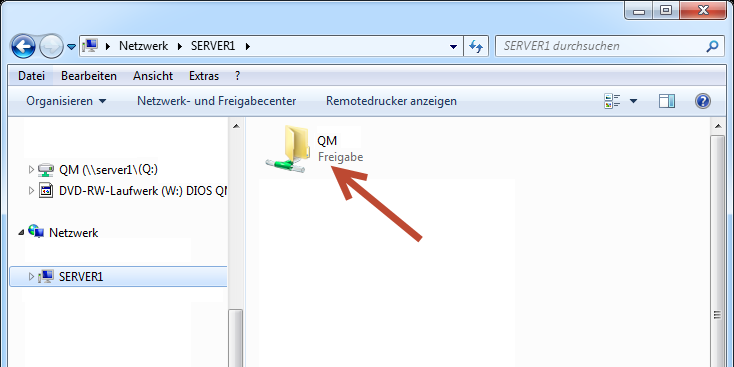Einrichten der Client PC Installation: UNC Dateipfad unter MS Windows 8 & 8.1 Unter MS Windows 8 & 8.