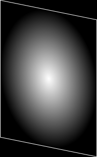 Abbildung 19: Streuung zum Beobachter Abbildung 20: Partikeltextur l ist wieder die Richtung der Sonne, da wir jeden Partikel von dieser Richtung aus beleuchtet haben.