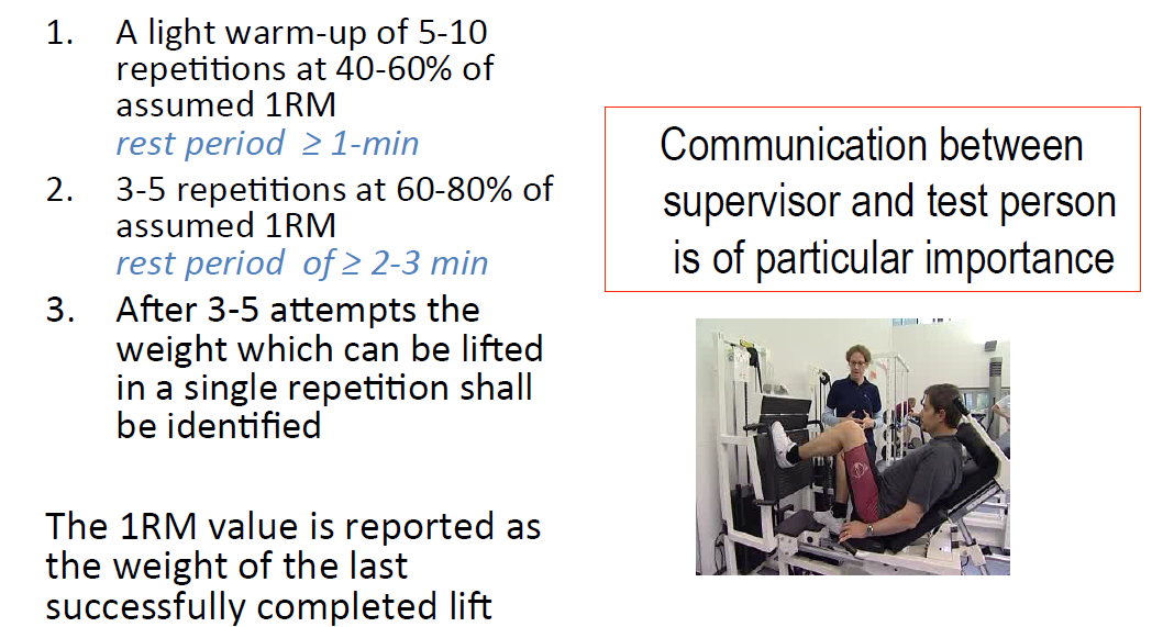 Krafttraining - Implementierung 1-repetition-maximum (1RM / 1RPM) Skinner 2005: Exercise Testing and Exercise Presciption for Special Cases, Lippincot Willams