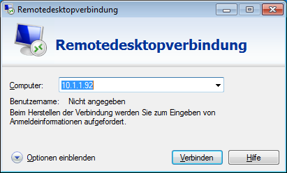 Zugriff über Remote-Desktop Ist der vsphere-client auf einem Remote-Desktop installiert, dann kann von überall zugegriffen werden. Start => Ausführen => mstsc im Intranet: 10