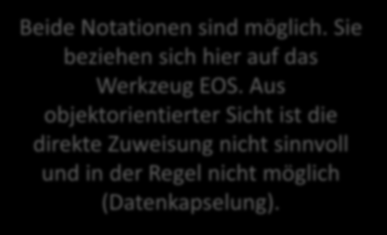 A2 (Grundbegriffe der Objektorientierung) Das ist keine Bedingung. Und wenn schon, weshalb nur verändernde und keine sondierende Methoden?