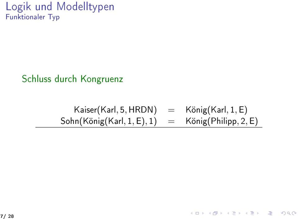 Kongruenz Kaiser(Karl, 5, HRDN) =