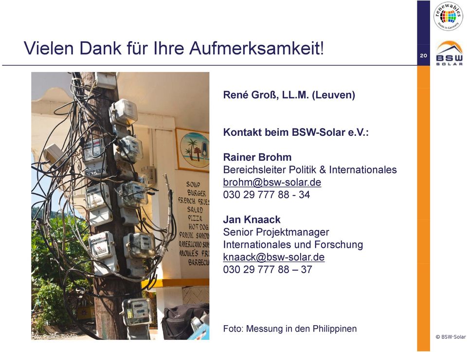 de 030 29 777 88-34 Jan Knaack Senior Projektmanager Internationales und Forschung