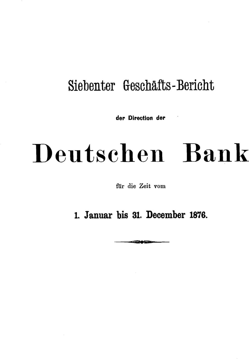 Deutschen Bank für die Zeit