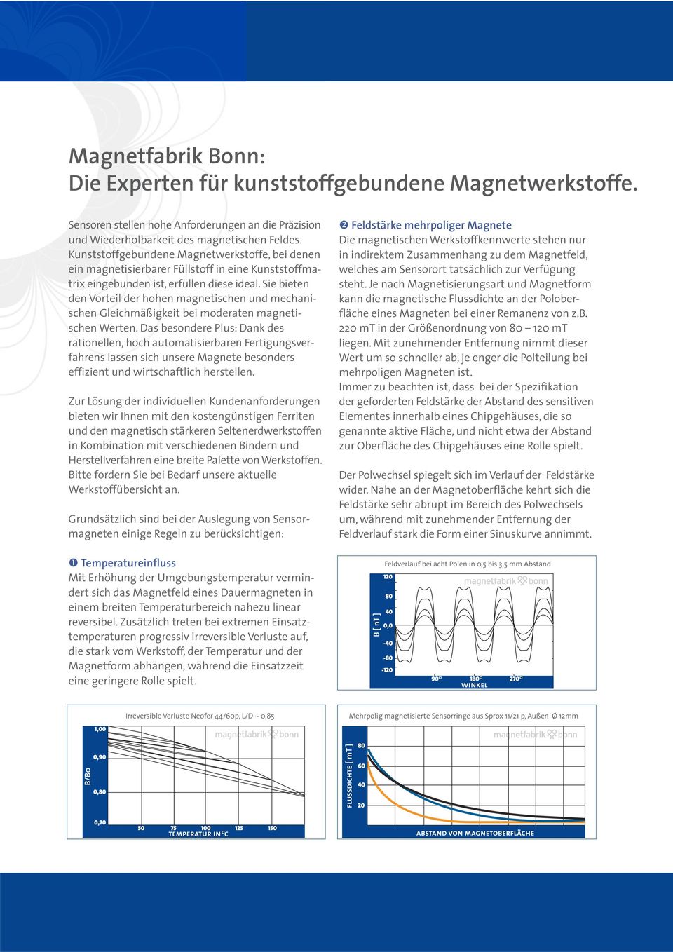 Sie bieten den Vorteil der hohen magnetischen und mechanischen Gleichmäßigkeit bei moderaten magnetischen Werten.
