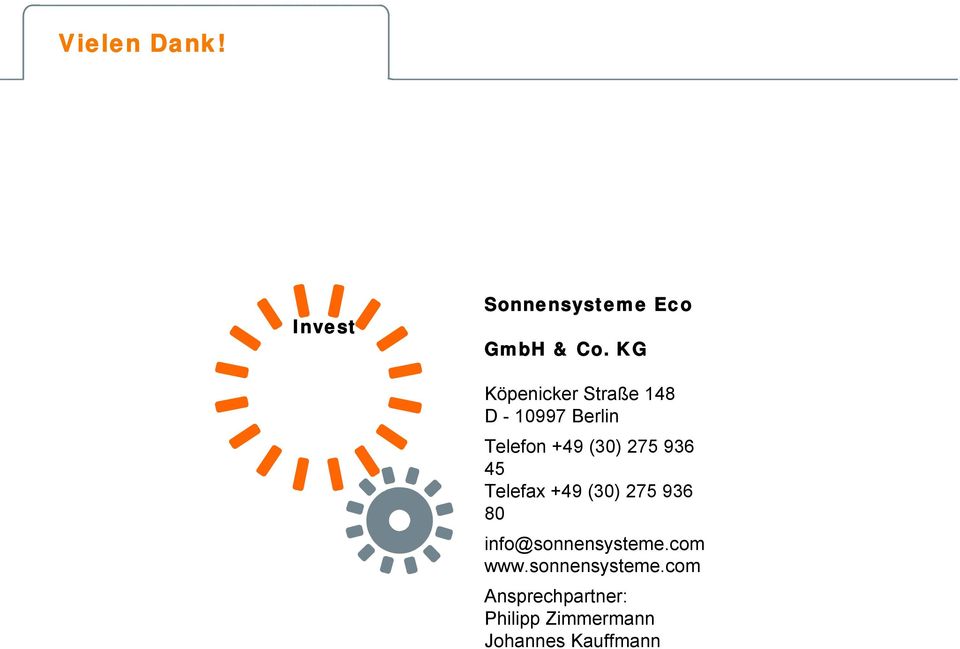 275 936 45 Telefax +49 (30) 275 936 80 info@sonnensysteme.