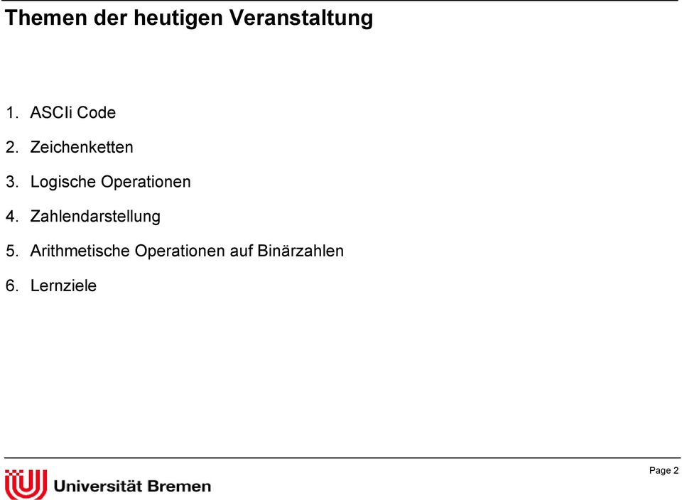 Logische Operationen 4.