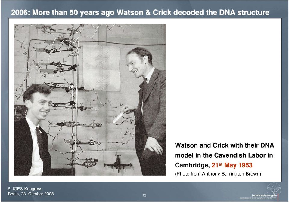 their DNA model in the Cavendish Labor in