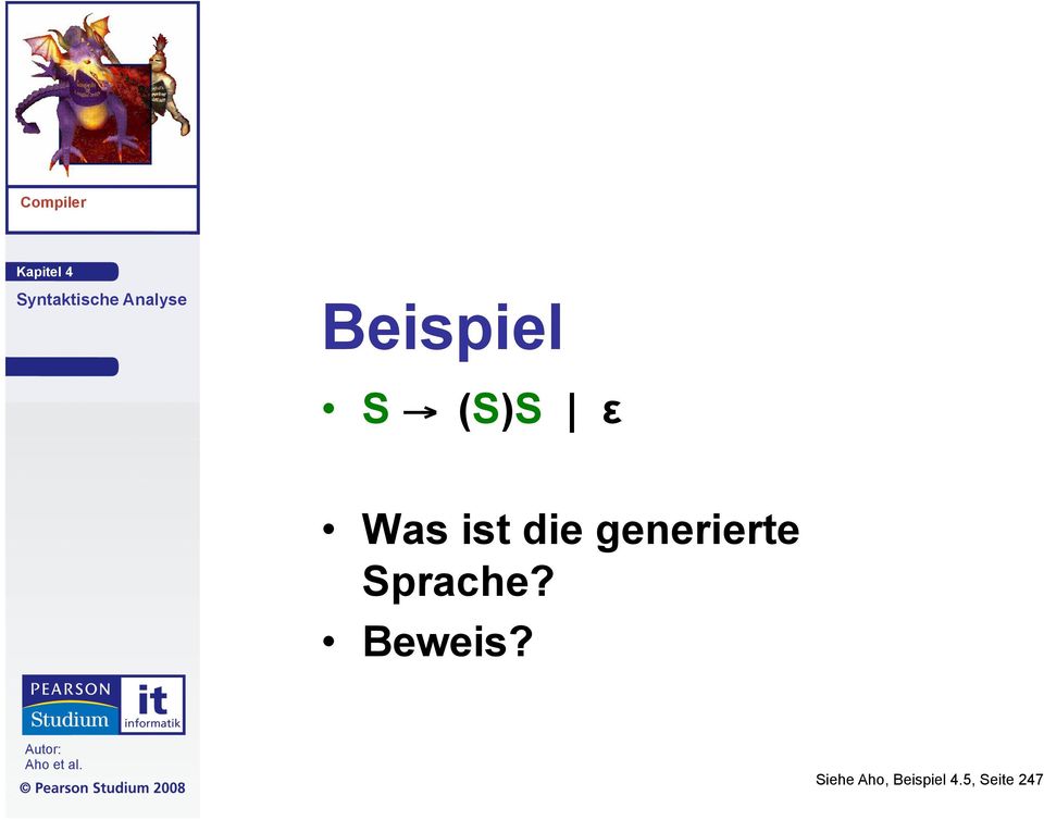 Sprache? Beweis?