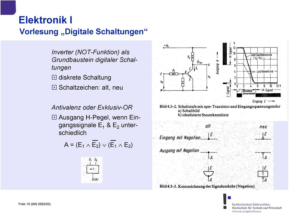 Antivalenz oder Exklusiv-OR Ausgang H-Pegel, wenn