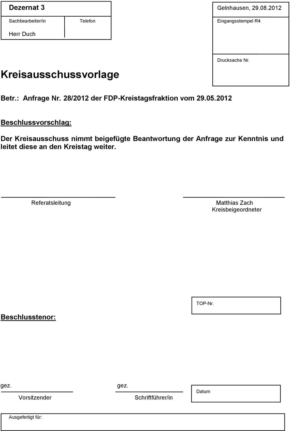 28/2012 der FDP-Kreistagsfraktion vom 29.05.