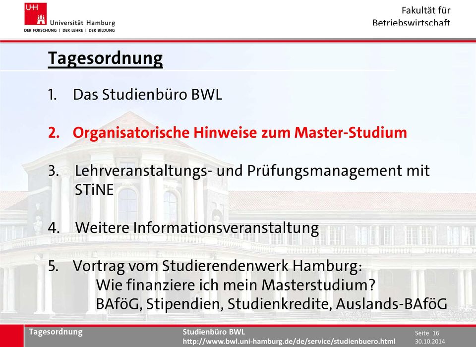 Weitere Informationsveranstaltung 5.