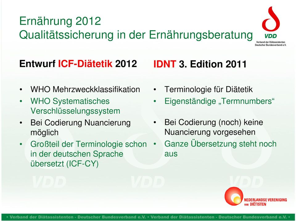 Nuancierung möglich Großteil der Terminologie schon in der deutschen Sprache übersetzt (ICF-CY)