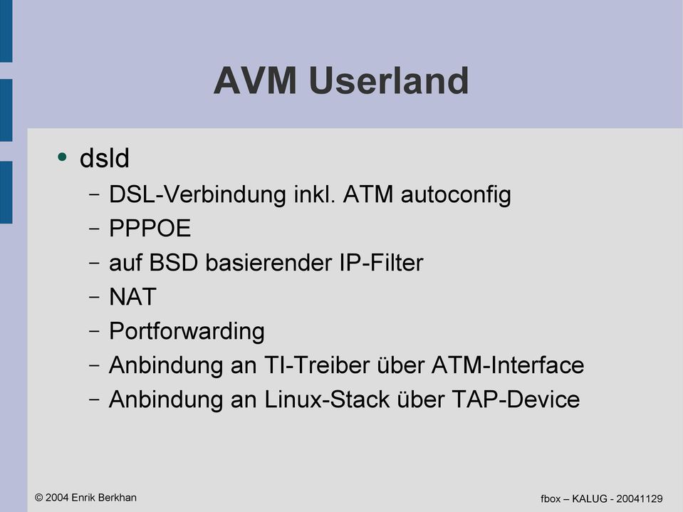 IP-Filter NAT Portforwarding Anbindung an