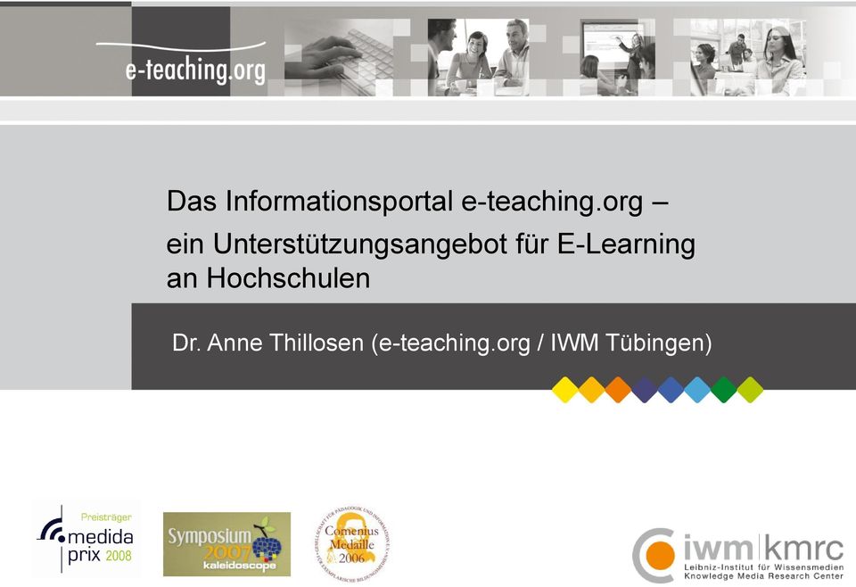 E-Learning an Hochschulen Dr.