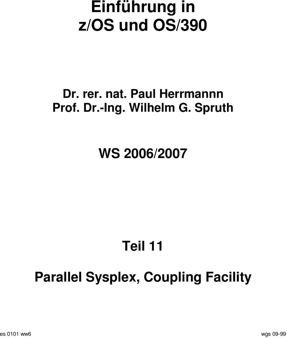 Spruth WS 2006/2007 Teil 11 Parallel