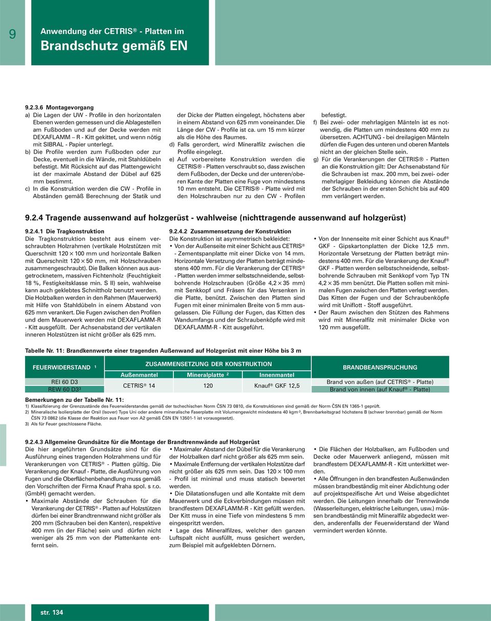 SIBRAL - Papier unterlegt. b) Die Profile werden zum Fußboden oder zur Decke, eventuell in die Wände, mit Stahldübeln befestigt.