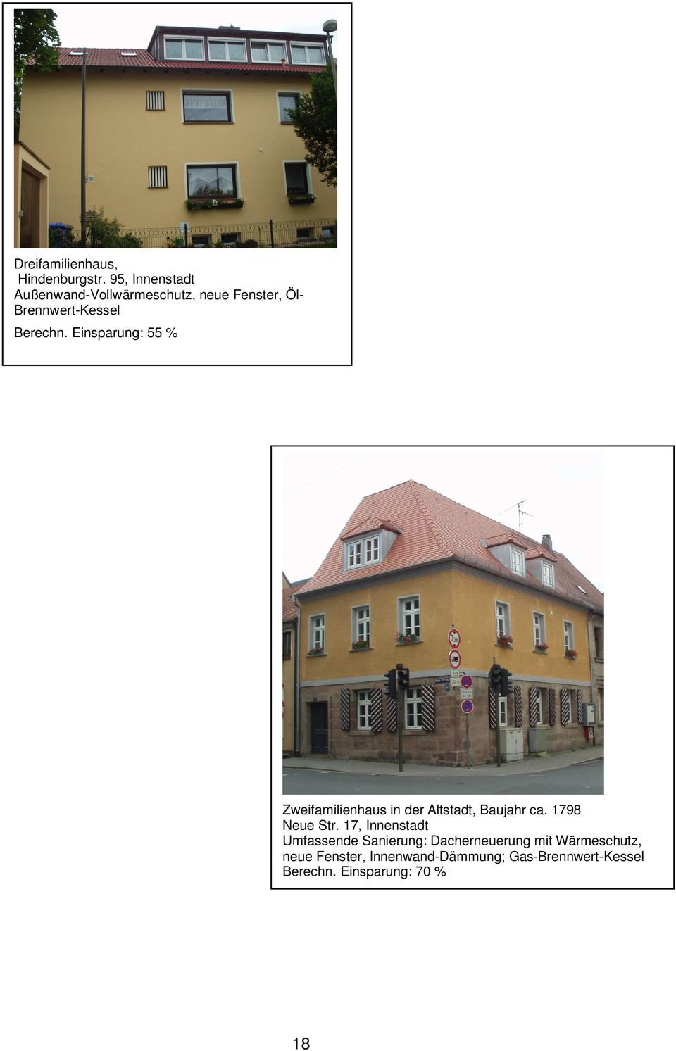 Einsparung: 55 % Zweifamilienhaus in der Altstadt, Baujahr ca. 1798 Neue Str.
