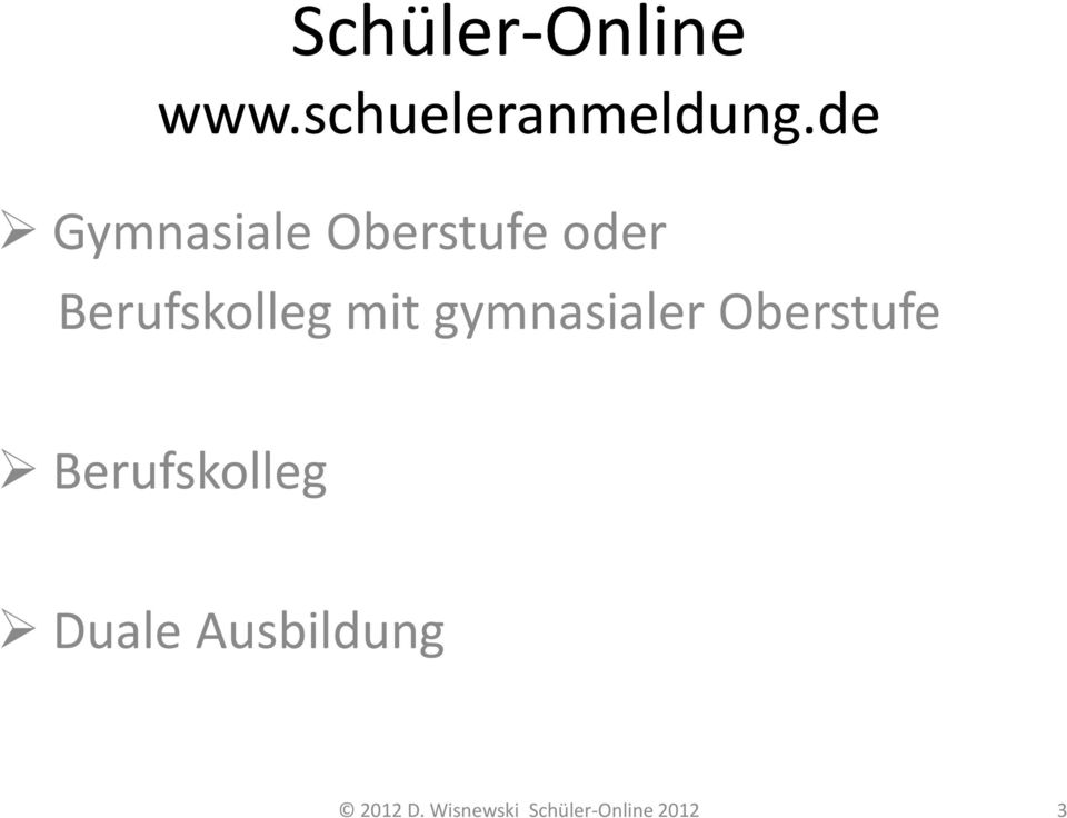 de Gymnasiale Oberstufe oder