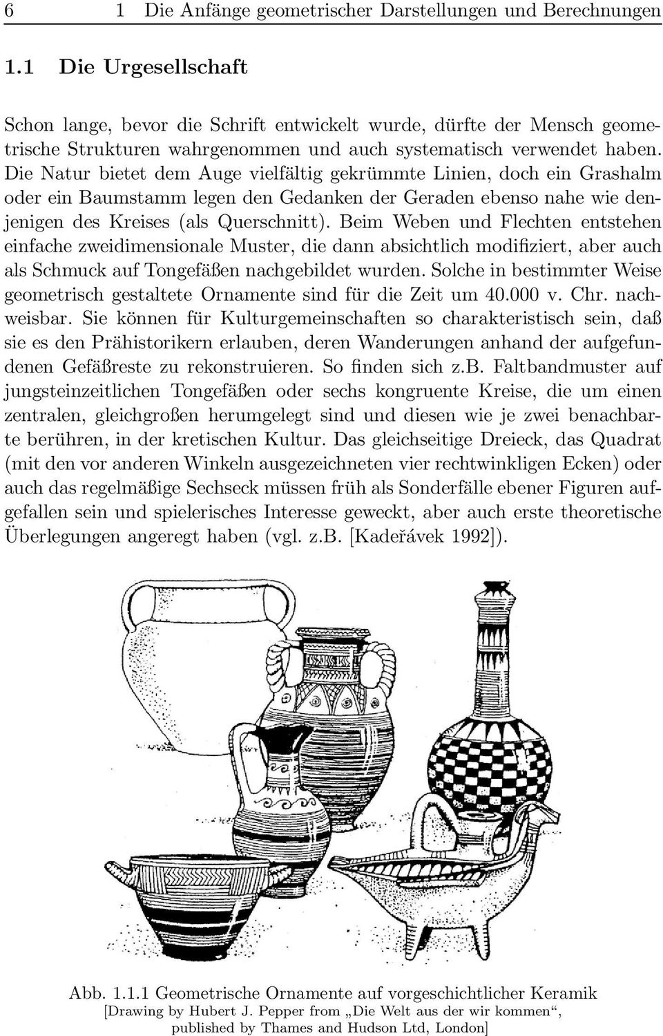 Die Natur bietet dem Auge vielfältig gekrümmte Linien, doch ein Grashalm oder ein Baumstamm legen den Gedanken der Geraden ebenso nahe wie denjenigen des Kreises (als Querschnitt).