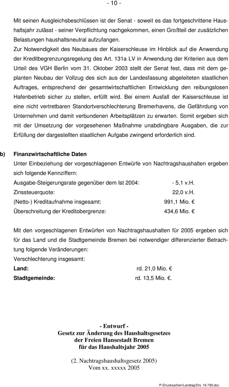 131a LV in Anwendung der Kriterien aus dem Urteil des VGH Berlin vom 31.
