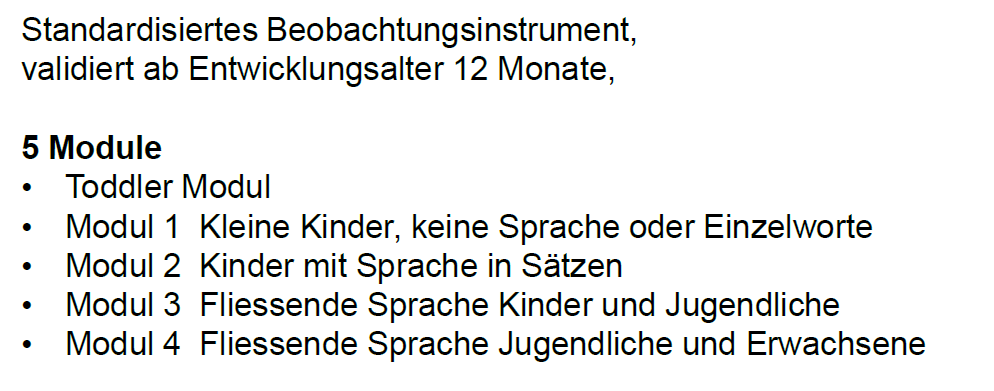 ADOS 2 ADOS alleine macht keine