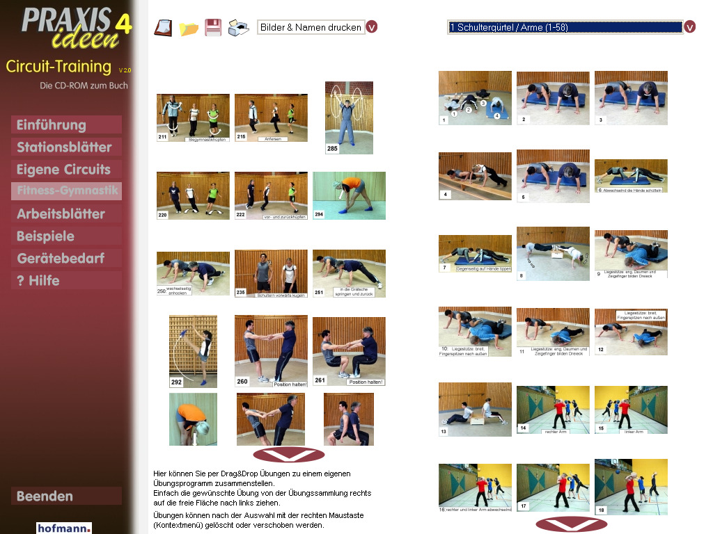 Empfehlungen zur Nutzung der CD zum Buch: Klee: Circuit-Training & Fitness-Gymnastik. Schorndorf: Hofmann, 2006. 8 7.